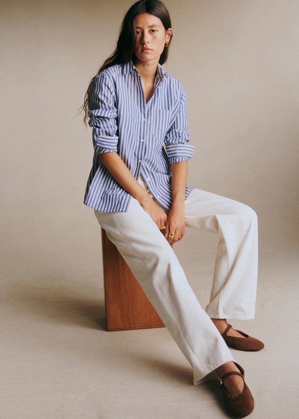 Max Shirt - Striped blue - Sézane