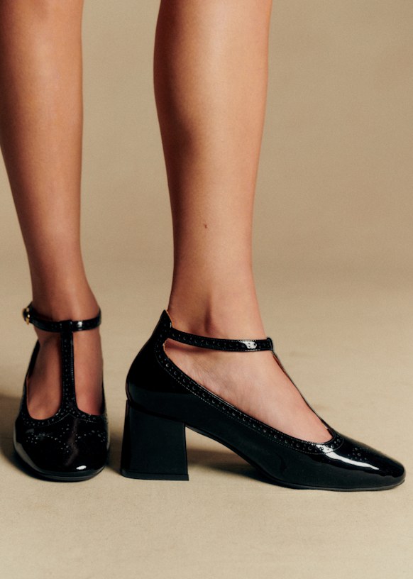 Esther Salome - Patent Black - Bovine leather - Sézane