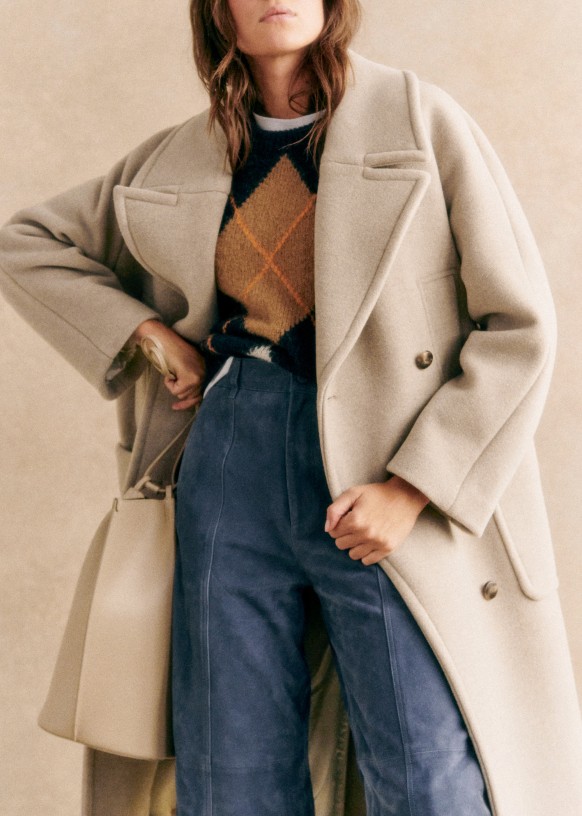 Tom Coat - Black - Wool - Sézane