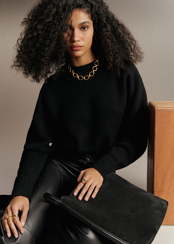 Victor Jumper - Black - Farmed yak wool - Sézane