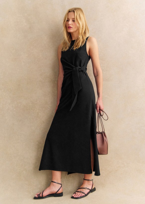 Pippaé dress - Black - 0rganic cotton - textile made from organic fibers - Sézane