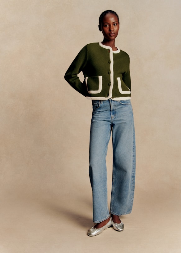 セザンヌ　Auguste ジャケット ネイビー　エクリュ セザンヌ Auguste ジャケット ネイビー エクリュ セザンヌ Auguste