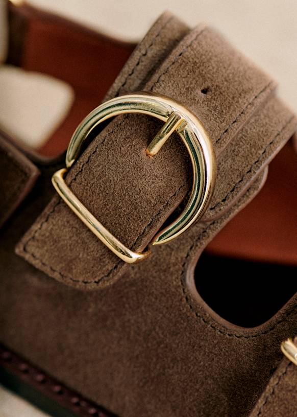 Maia Low Sandals - Coffee - Bovine leather - Sézane