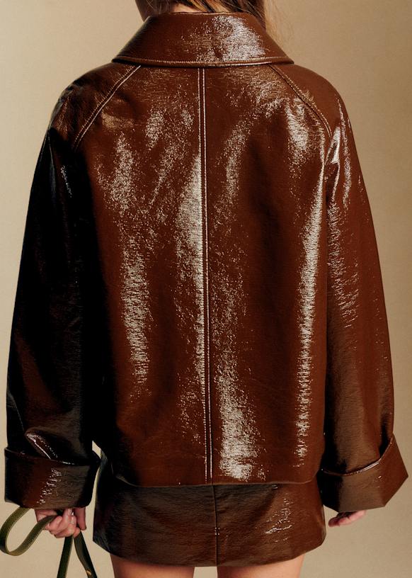 Robbin Jacket - Chocolate - Organic Cotton - Sézane