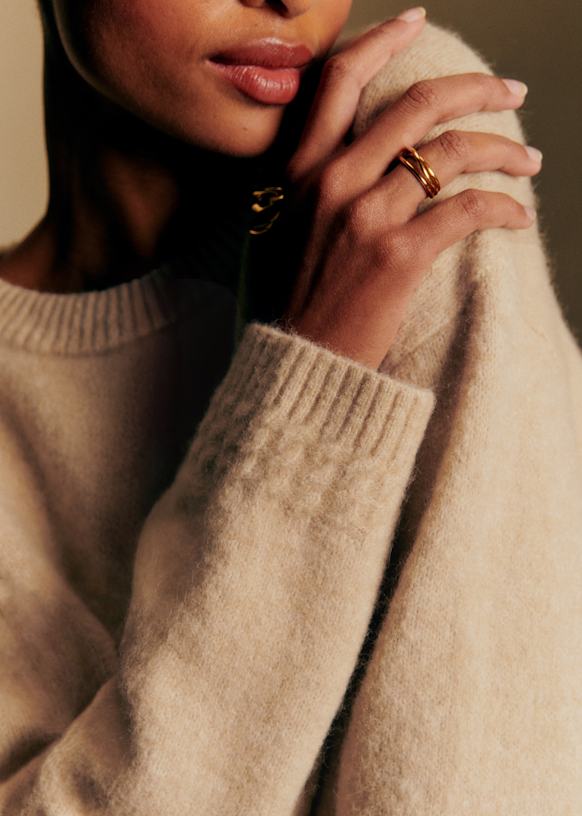 Amiel Jumper - Vanilla - Baby Alpaca - Sézane