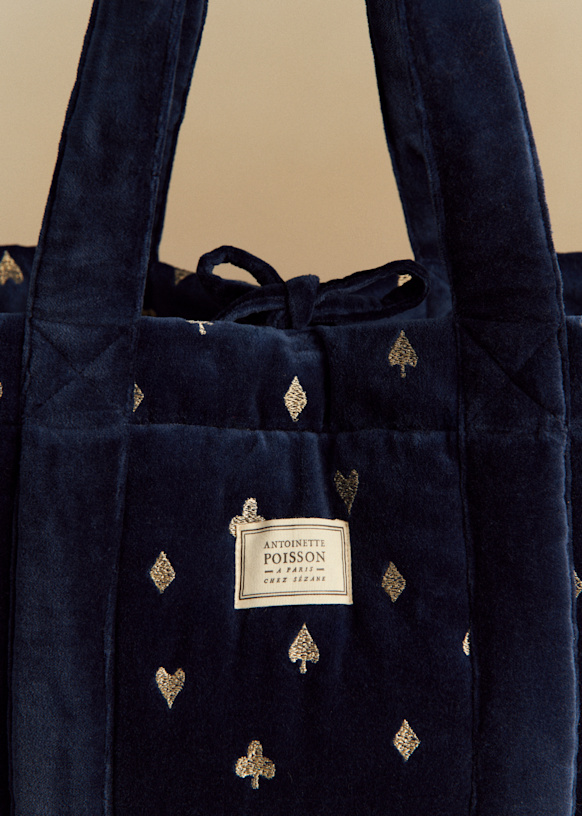 大きなトートバッグ - Sézane x Antoinette Poisson - ミッドナイト
