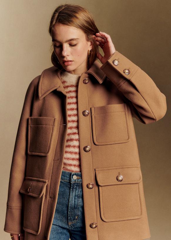 【最終価格】sezane PAOLOコート　キャメル Paolo コート - キャメル - ウール - Sézane