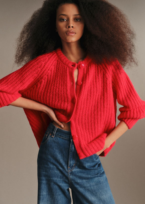 Emile Cardigan - Red - Alpaca - Sézane