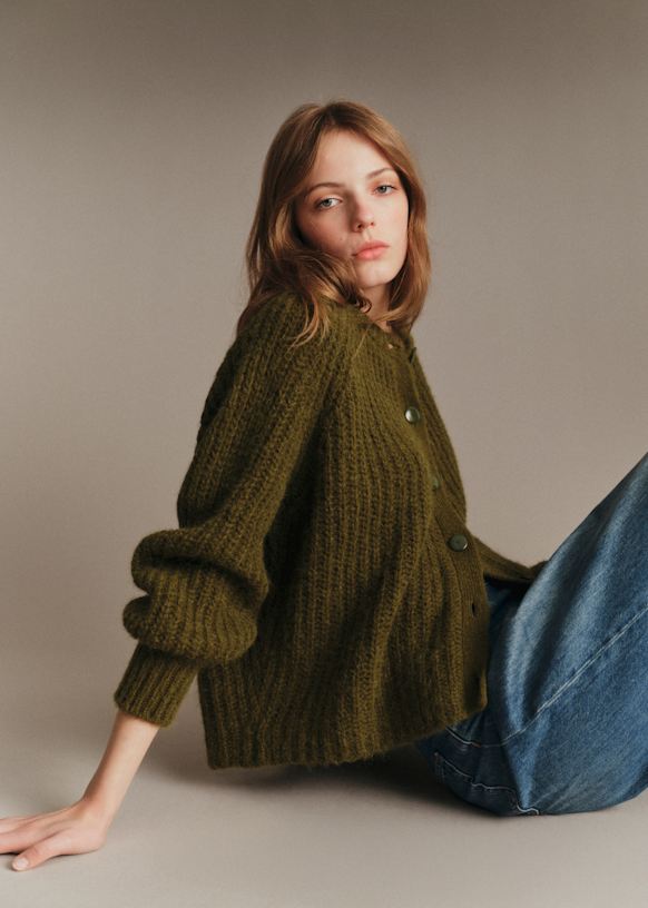 Emile Cardigan - Perfect Green - Alpaca - Sézane