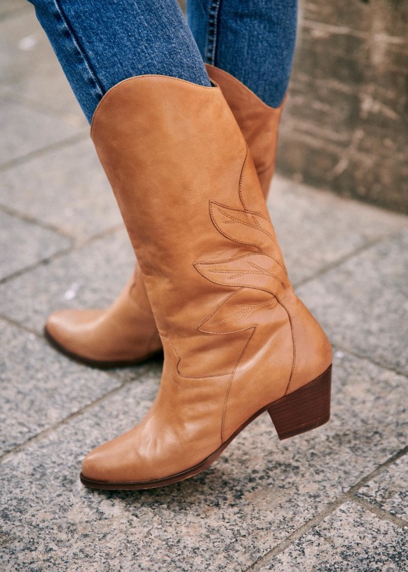 sezane gold boots