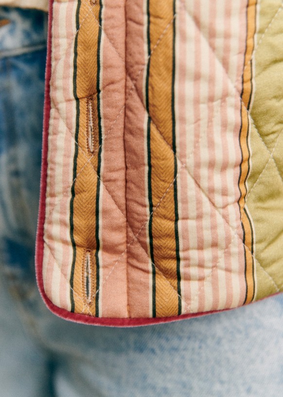 Dakota Jacket - Ochre / Stripes - Sézane