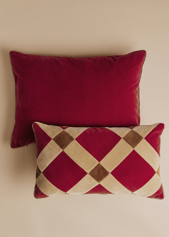 Cushion Velvet Patchwork - Small model