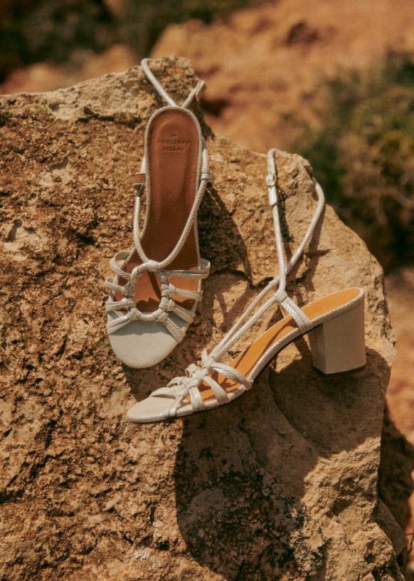 Sandales gloria sezane dore store