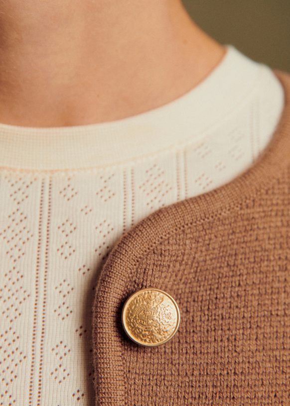 Jules カーディガン - ネイビー - メリノウール - Sézane