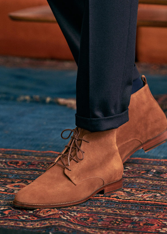 Chukka John Boots Camel Suede Bovine leather Octobre Editions