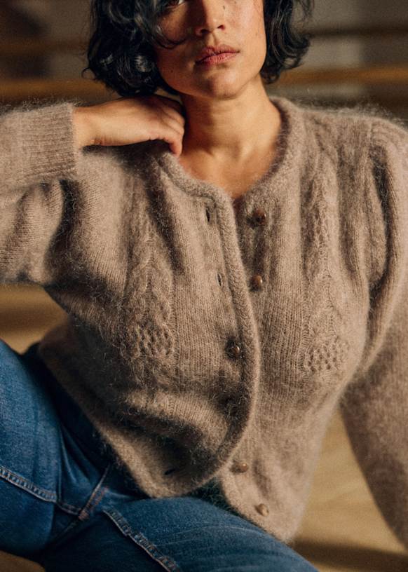 Evy Cardigan - Ecru - Kid mohair - Sézane