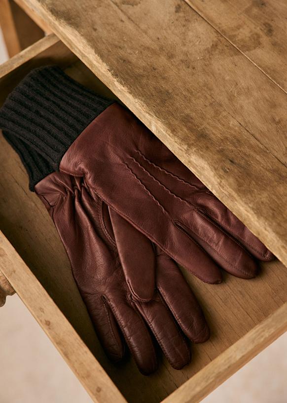 Daze Gloves - Brown - Leather - Sézane