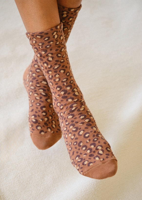 Leopard print socks