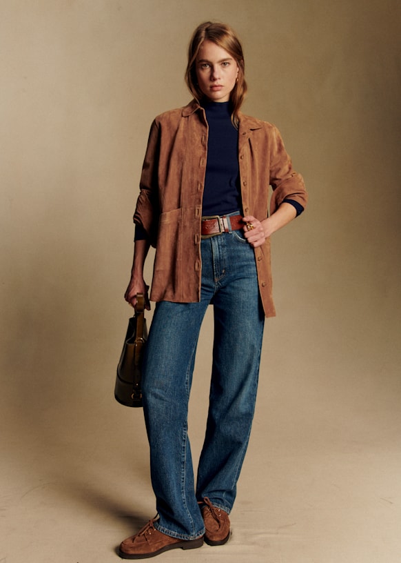 Will Jacket - Camel Suede - Goat leather - Sézane