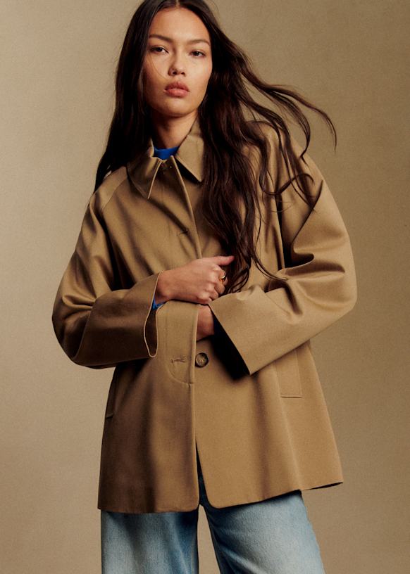 SEZANE CARTERジャケット Carter Jacket - Light Beige - Organic cotton - organic