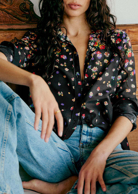 【激安通販 オンラインショップ】日用品 Pierro Sézane - Cotton - print Bouquet Large - Shirt トップス