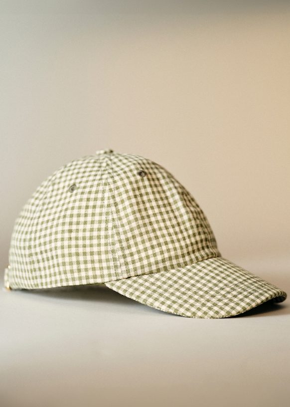 Gingham Cap - Light Blue - Linen - Sézane