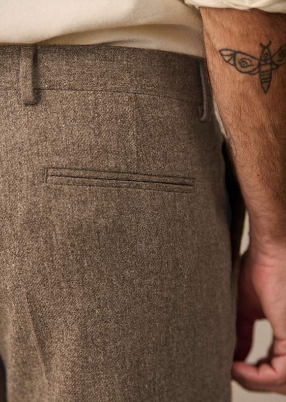 Carl Trousers - Herringbone Brown - Wool - Octobre Éditions Carl Trousers - Herringbone Brown - Wool - Octobre Éditions