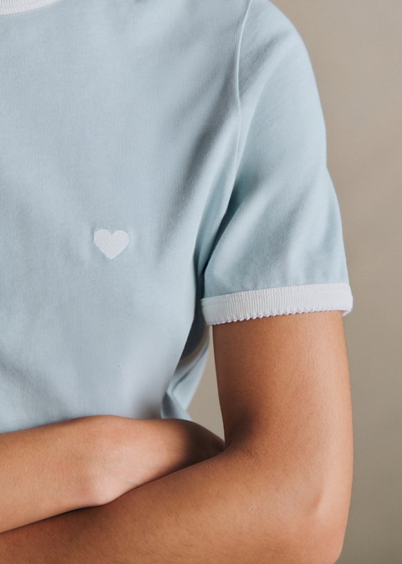 Nolan T-Shirt - Cream/ Navy - Organic cotton - organic textile