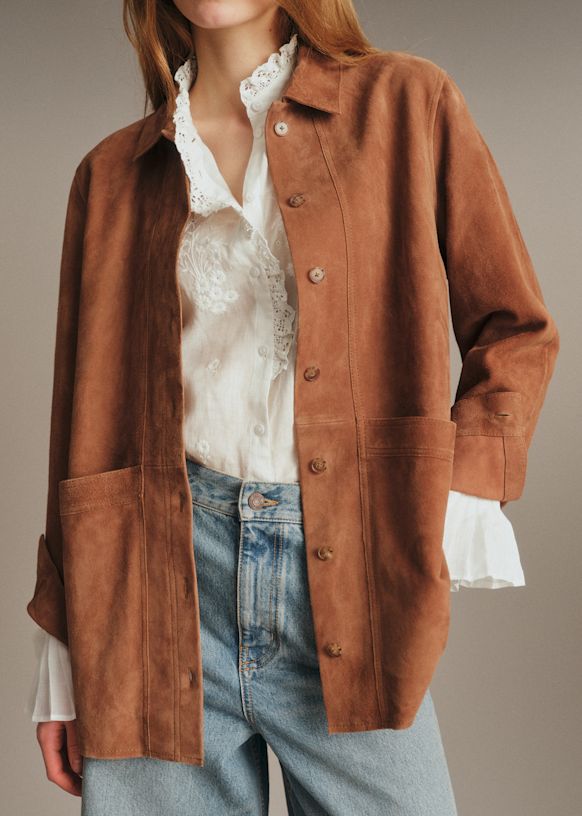 Will Jacket - Camel Suede - Goat leather - Sézane