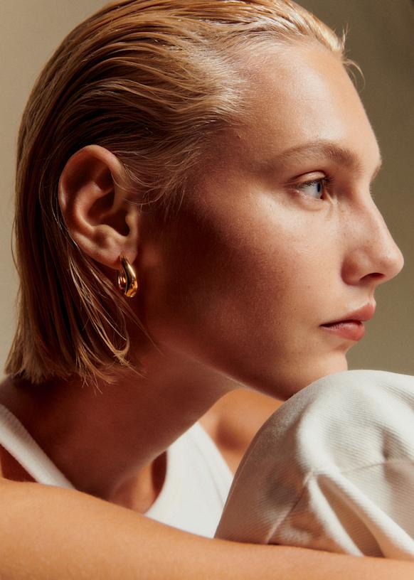 Olga Earrings - Gold - Majority recycled brass - Sézane