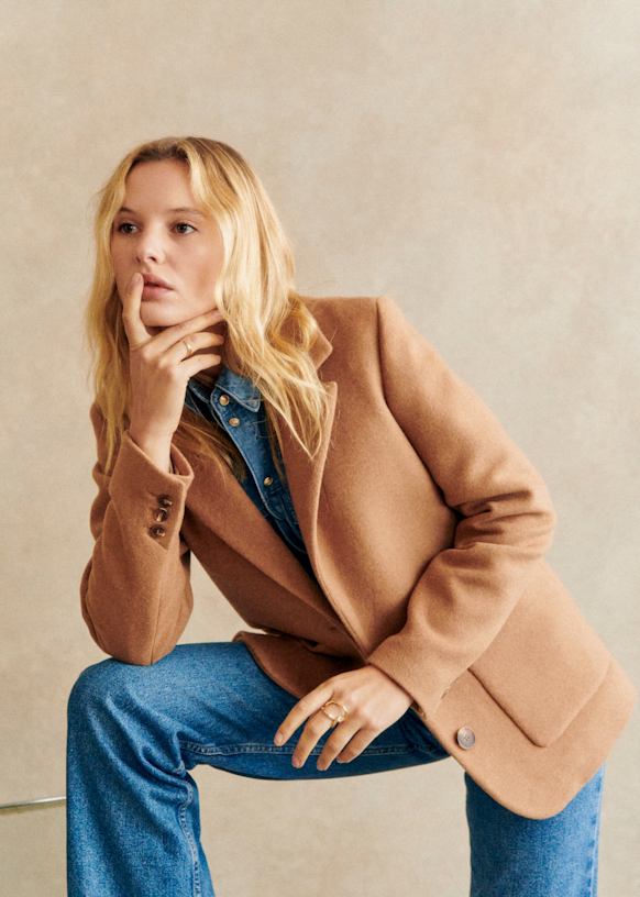 Sac tiger sezane camel outlet