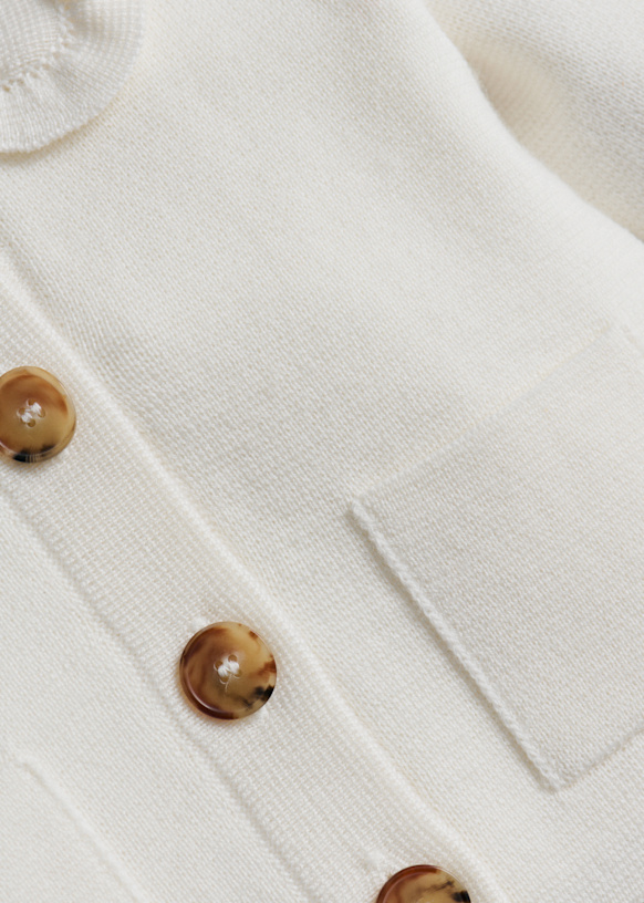 Betty Cardigan - Ecru - Merino Wool - Sézane