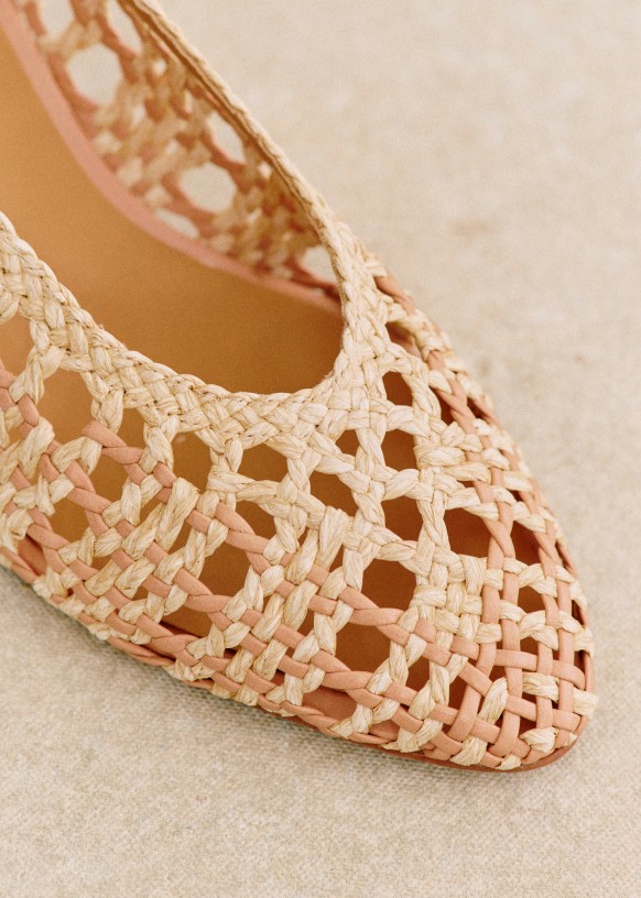 Anya High Heels - Smooth Camel Braided - Metallic vegetable-tanned goat ...