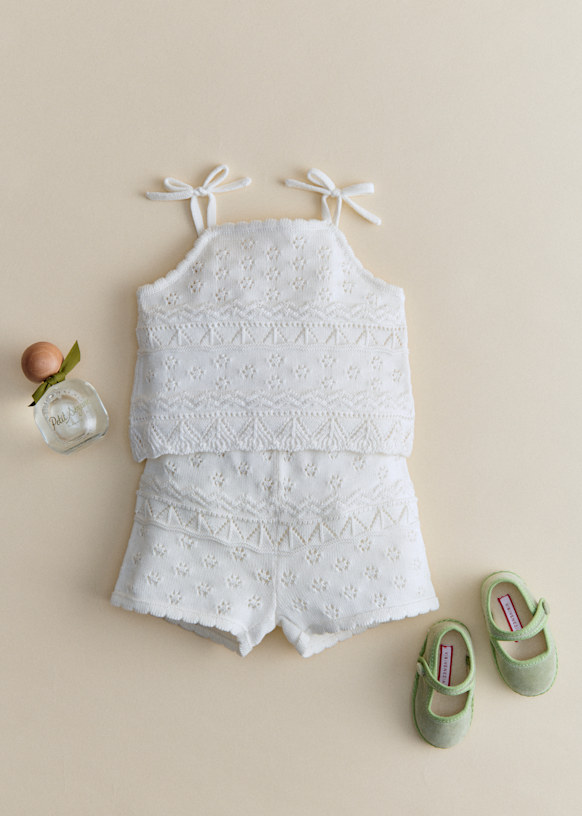Laia Top - Ecru - Organic cotton - organic textile - Sézane