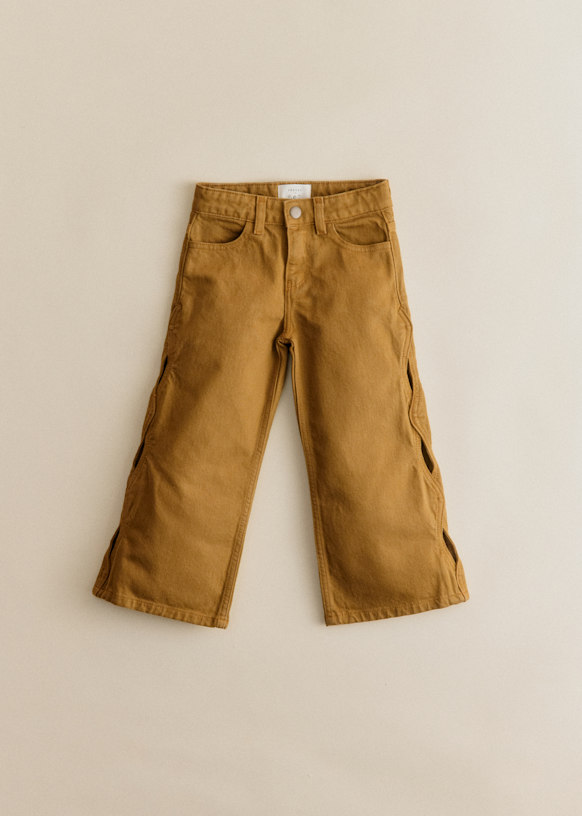 新品未使用⭐︎Sézane ハイウエストパンツ イエローベージュ34 Valentin パンツ - Sézane x SEA NY - ゴールド - オーガニック