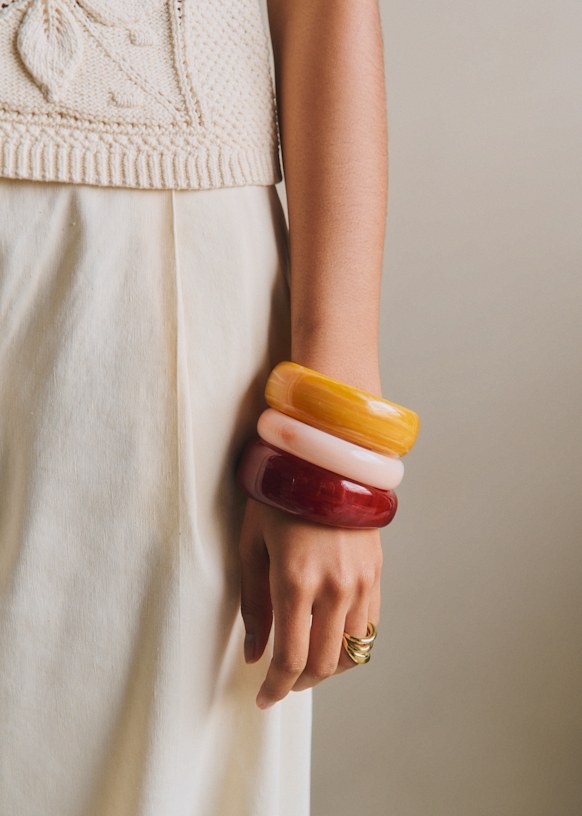 Amanda Bracelet - Yellow Multi - Resin - Sézane