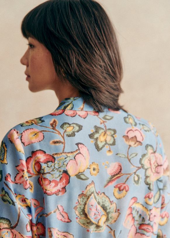 Pierro Shirt - Large Bouquet print - Cotton - Sézane