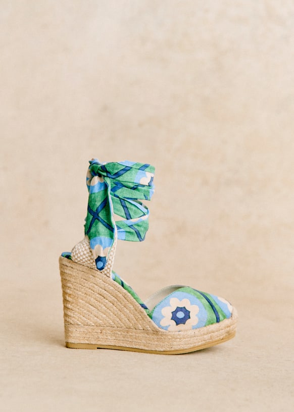 Tania High Espadrilles Sezane x Momoni Rimini Linen Sezane