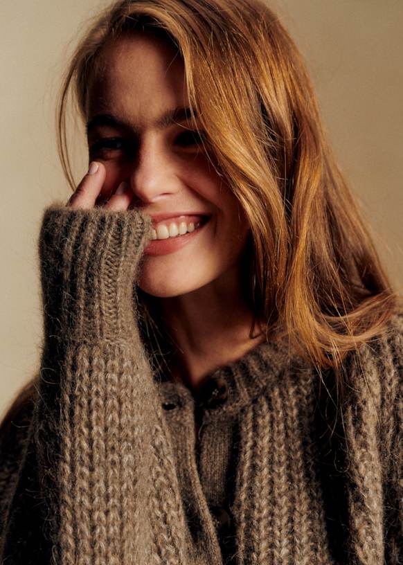 The Bauble Cardigan Camel main image 1