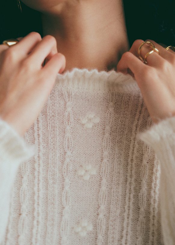 Ellis セーター - エクリュ - ベビーアルパカ - Sézane