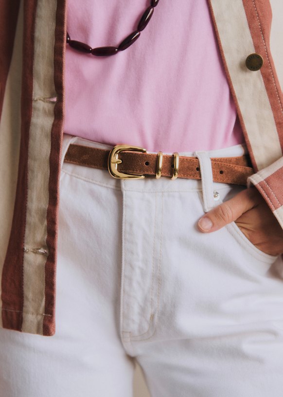 Like new Sezane Livie Belt Livie Belt - Patent Purple - Bovine leather - Sézane main image 3
