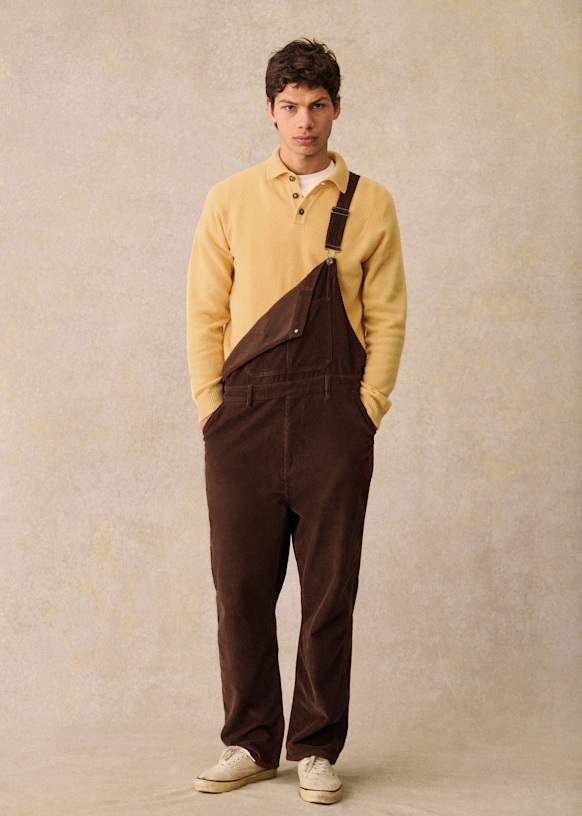 Robby Velours Dungarees - Brown - Organic Cotton - Sézane