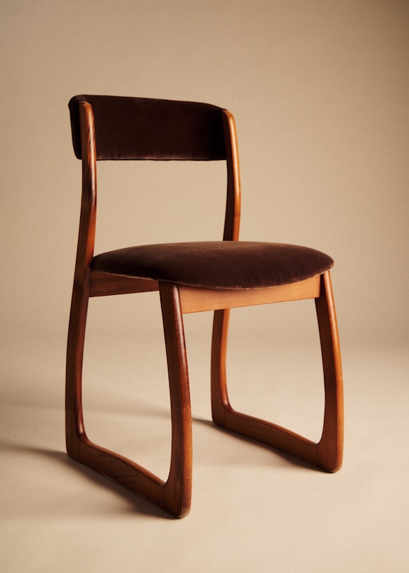 Lot of 6 chaises traineau vintage