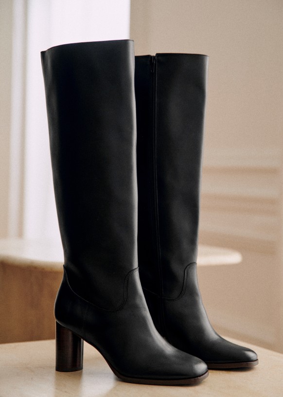 Black Rounded Point Toe Over The Knee Heeled Boots | PrettyLittleThing-hkpdtq2012.edu.vn