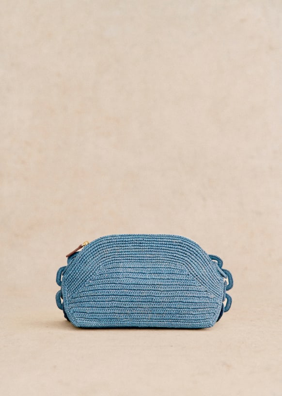 【Sezane】 大人の夏のカゴバック Isabelle Bag ピスタチオ Isabelle Bag - Pistachio braided raffia - Raffia - Sézane
