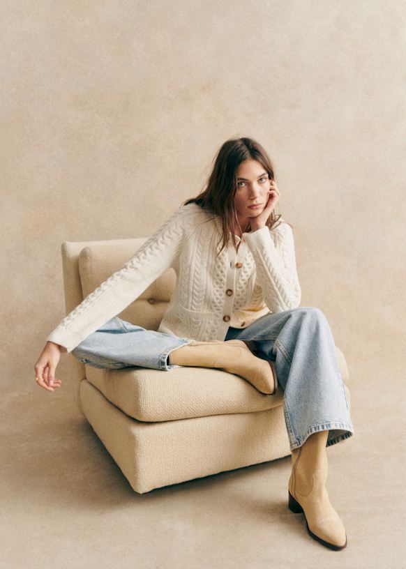 Tiphaine Cardigan - Ecru - 0rganic cotton - textile made from