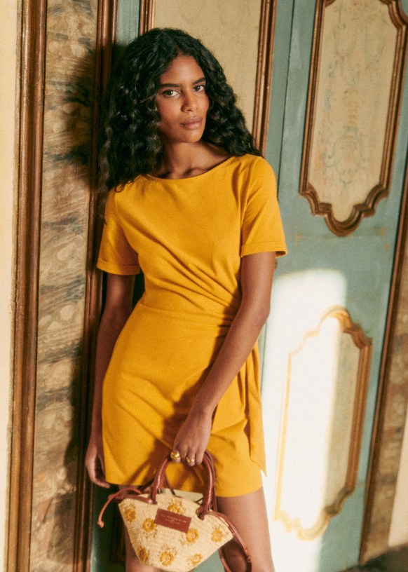 Sezane robe jaune new arrivals