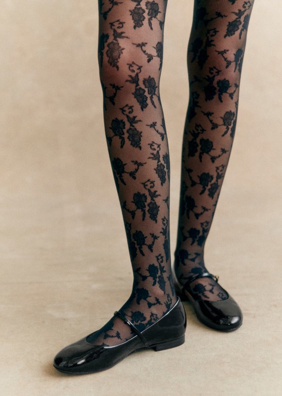 Black rose tights hot sale