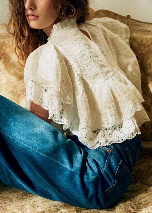 SEZANEレーストップス34 XS〜S レース SEZANE(セザンヌ) トップス(レディース) - ブランド通販のBUYMA