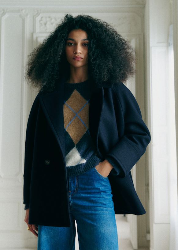 SEZANE ネイビージャケット Rent Sezane Navy Jacket | By Rotation UK